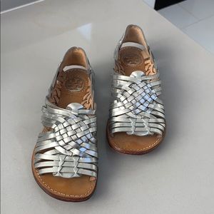 Tory Burch silver sandal